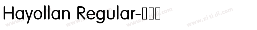 Hayollan Regular字体转换